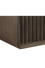 Modern European furniture - Taupe Fluted Wooden 2-Drawer Nightstand - www.oroa.com