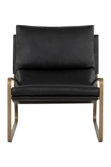 Modern European furniture - Scooped Leather Lounge Chair - www.oroa.com