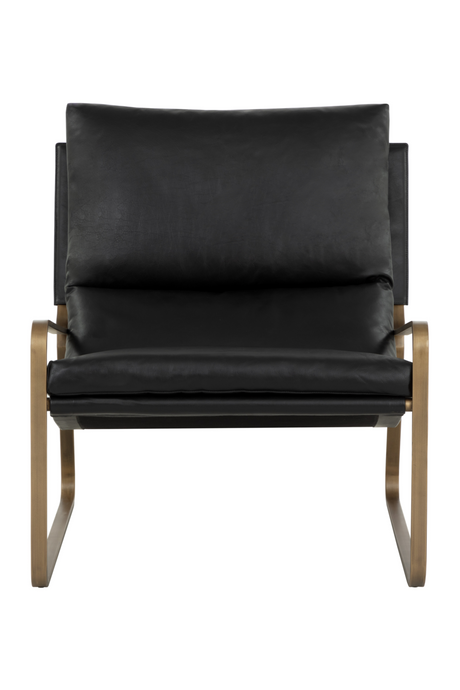 Modern European furniture - Scooped Leather Lounge Chair - www.oroa.com