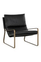 Modern European furniture - Scooped Leather Lounge Chair - www.oroa.com