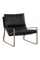 Modern European furniture - Scooped Leather Lounge Chair - www.oroa.com
