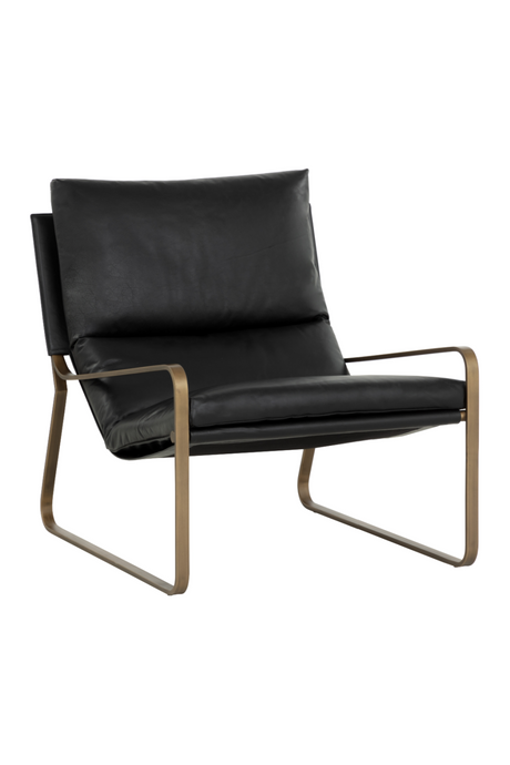 Modern European furniture - Scooped Leather Lounge Chair - www.oroa.com