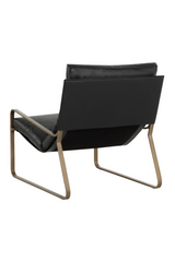 Modern European furniture - Scooped Leather Lounge Chair - www.oroa.com