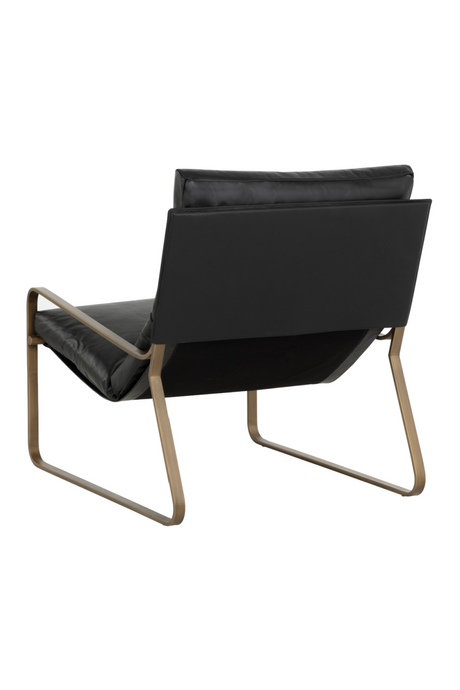 Modern European furniture - Scooped Leather Lounge Chair - www.oroa.com