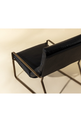 Modern European furniture - Scooped Leather Lounge Chair - www.oroa.com