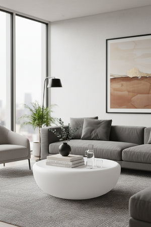 Contemporary Round Indoor/Outdoor Coffee Table | Splendido Lolite | Oroa.com