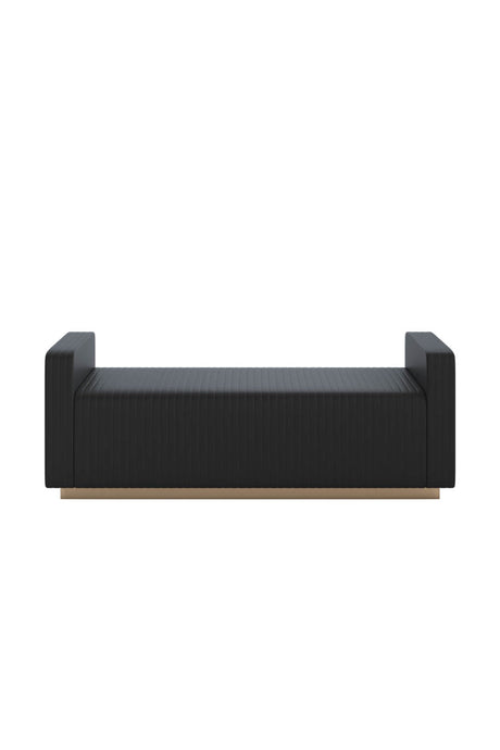 Modern European furniture - Channel-Tufted Fabric Bench - www.oroa.com