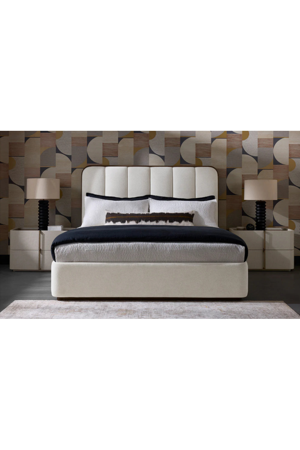 Channel Tufted Bed | Splendido Jamille | Oroa.com