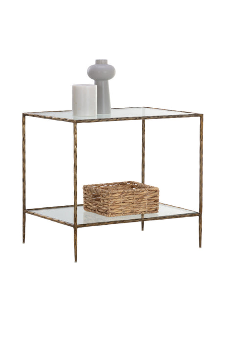 Modern European furniture - Hand-hammered Metal Nightstand - www.oroa.com