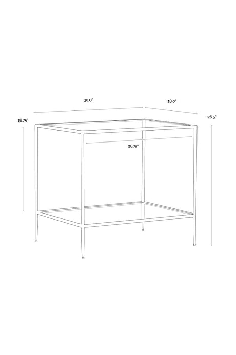 Modern European furniture - Hand-hammered Metal Nightstand - www.oroa.com