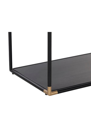 Modern European furniture - Minimalist Black & Brass Nightstand - www.oroa.com