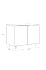 Modern European furniture - Sueded Tan Leather Sideboard - www.oroa.com