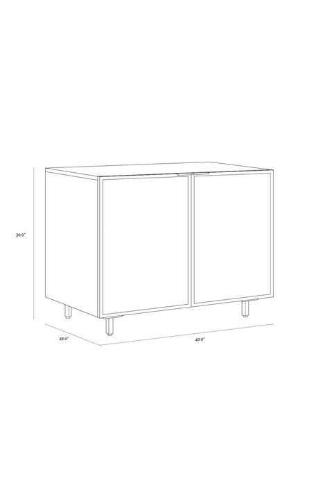 Modern European furniture - Sueded Tan Leather Sideboard - www.oroa.com