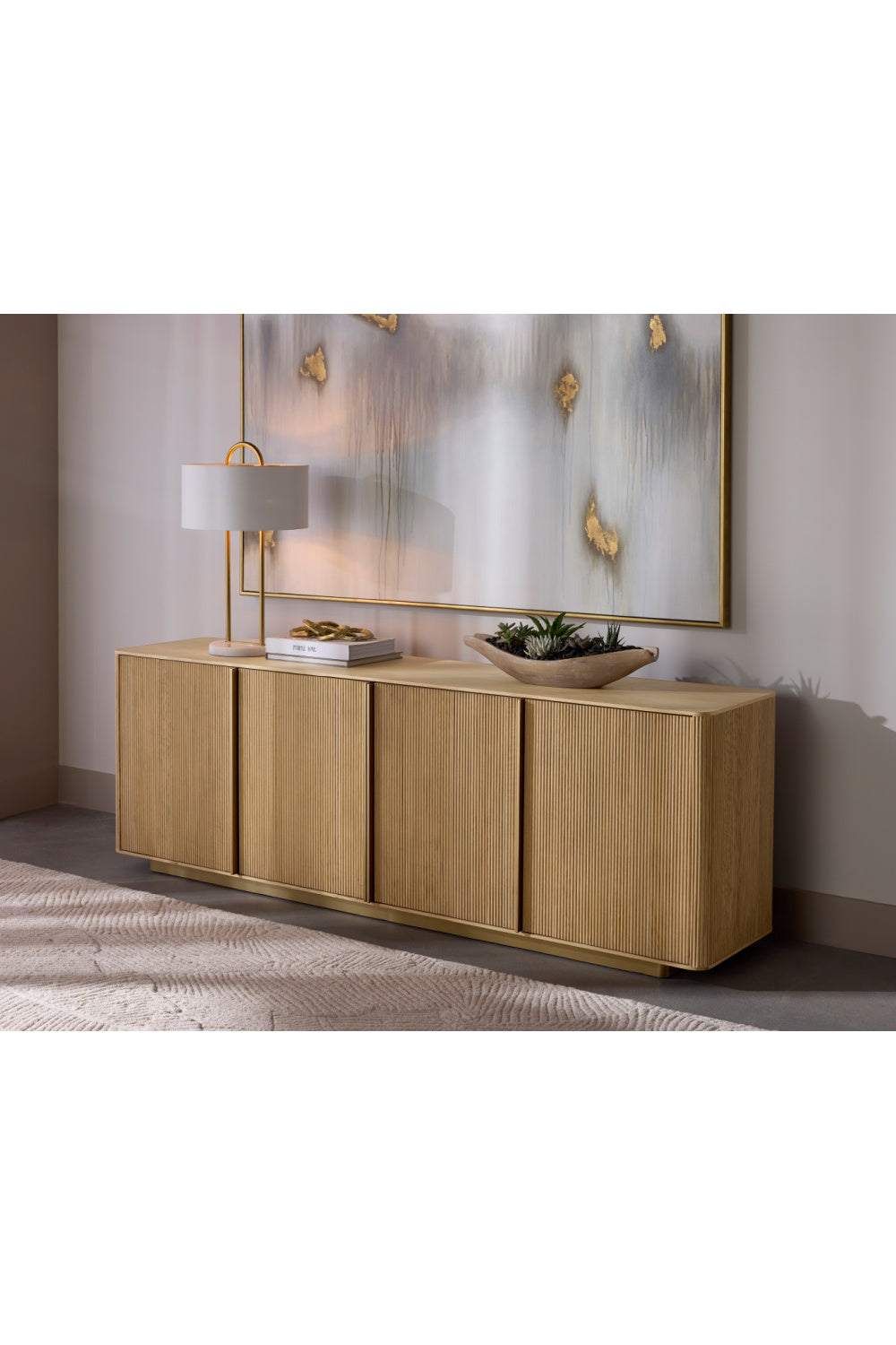 Modern European furniture - Oak 4-Door Sideboard  - www.oroa.com
