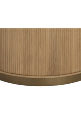 Modern European furniture - Reeded Oak Side Table - www.oroa.com