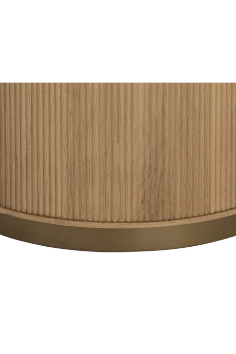 Modern European furniture - Reeded Oak Side Table - www.oroa.com