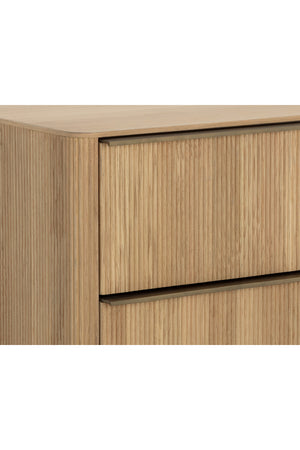 Modern European furniture - Reeded Oak 2-Drawer Nightstand - www.oroa.com