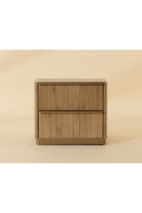 Modern European furniture - Reeded Oak 2-Drawer Nightstand - www.oroa.com