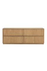 Modern European furniture - Reeded Oak 4-Drawer Dresser - www.oroa.com