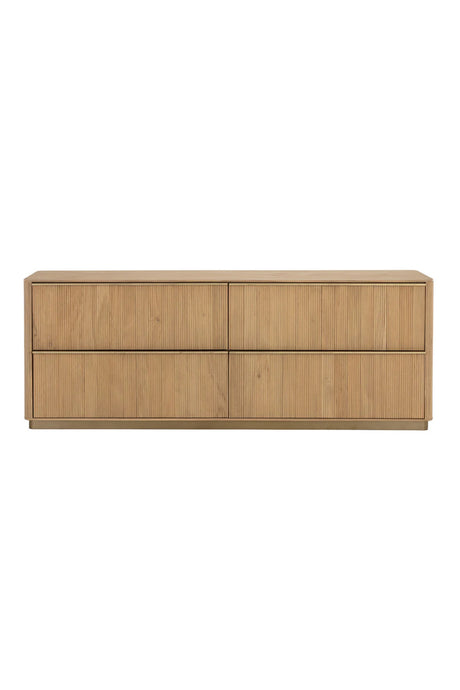 Reeded Oak 4-Drawer Dresser | Splendido Kalla | Oroa.com