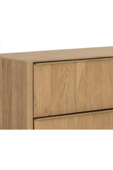 Modern European furniture - Reeded Oak 4-Drawer Dresser - www.oroa.com