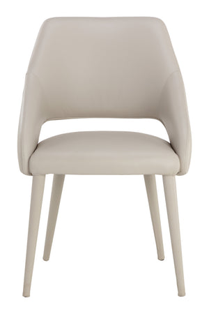 Modern European furniture - Monochromatic Leather Dining Chair - www.oroa.com