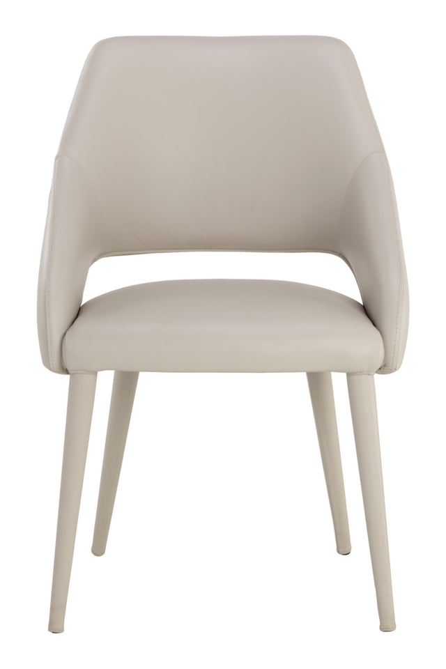 Modern European furniture - Monochromatic Leather Dining Chair - www.oroa.com