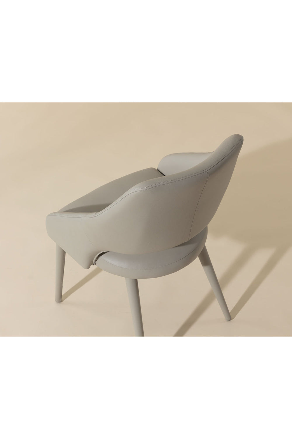 Modern European furniture - Monochromatic Leather Dining Chair - www.oroa.com