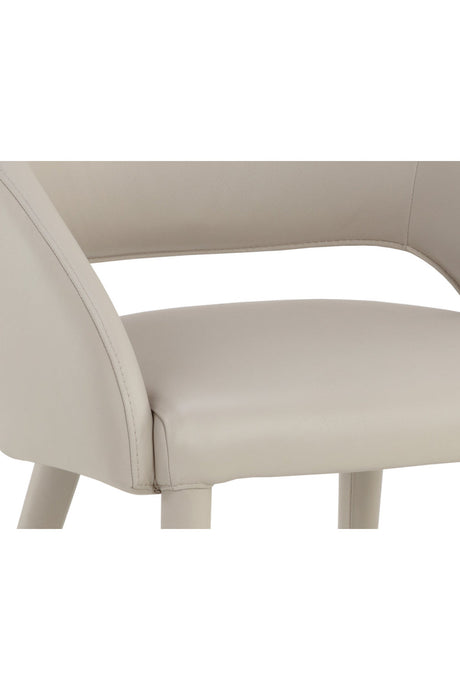 Modern European furniture - Monochromatic Leather Dining Chair - www.oroa.com