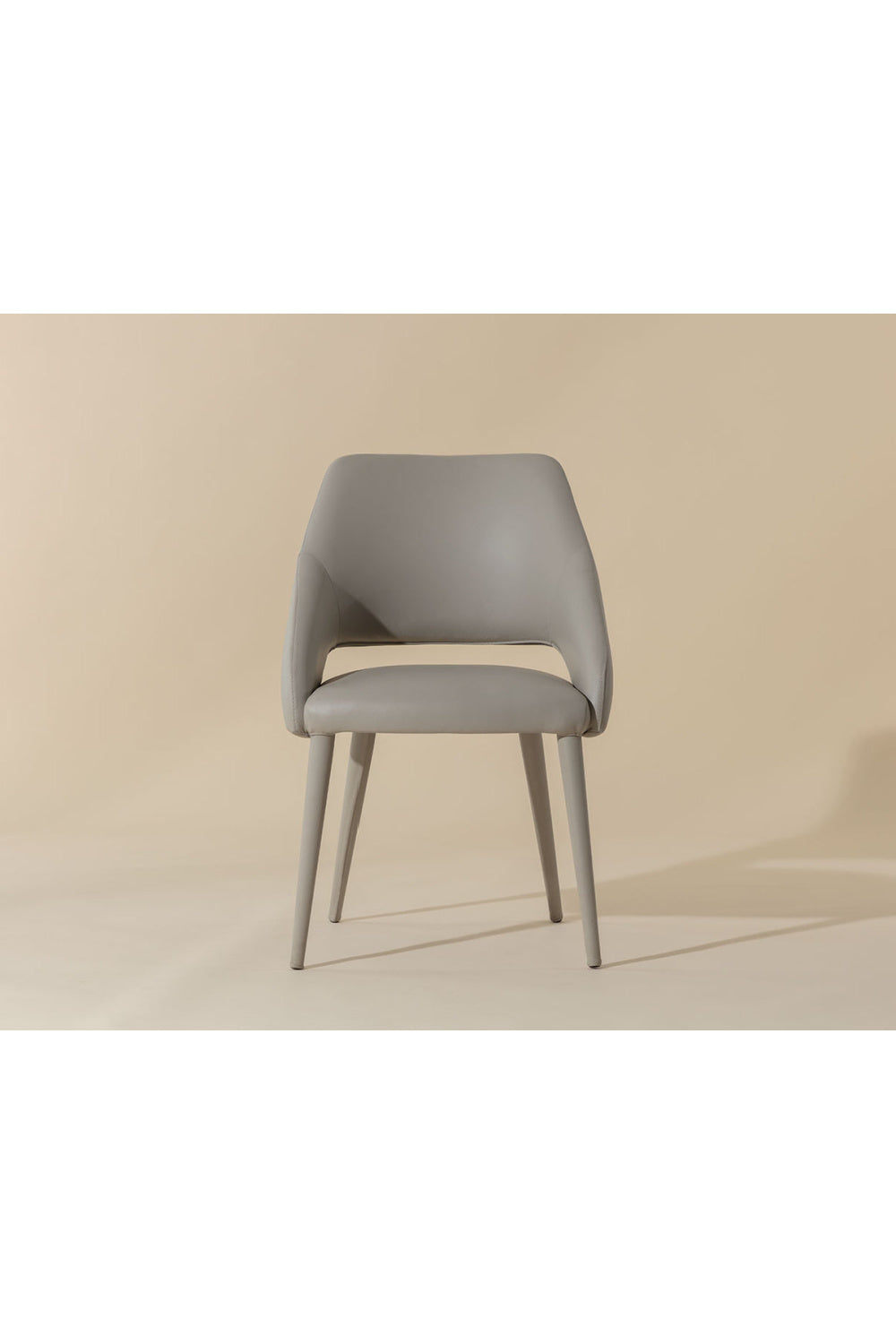 Modern European furniture - Monochromatic Leather Dining Chair - www.oroa.com