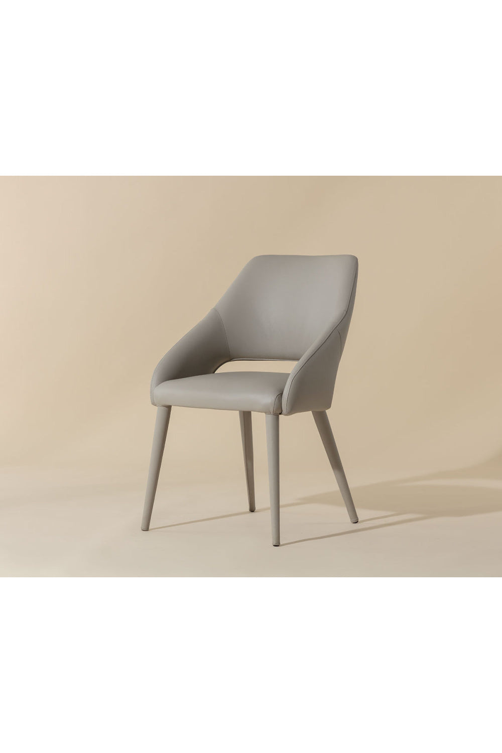 Modern European furniture - Monochromatic Leather Dining Chair - www.oroa.com