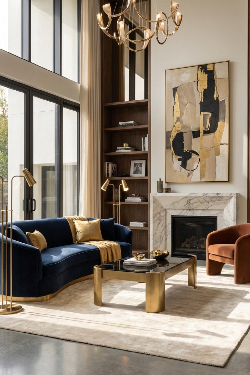 Black Glass Rectangular Coffee Table | Splendido Irvine | Oroa.com