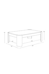 Modern European furniture - Black Glass Rectangular Coffee Table - www.oroa.com