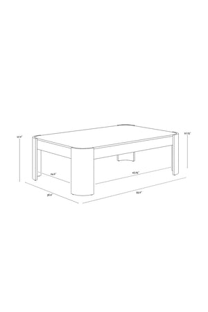 Black Glass Rectangular Coffee Table | Splendido Irvine | Oroa.com
