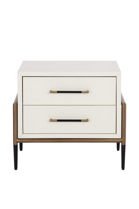 Acacia Veneer 2-Drawer Nightstand by Splendido Weldrick, alternate view 3