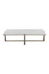 Modern European furniture - Rectangular White Marble Coffee Table - www.oroa.com