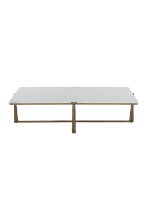 Rectangular White Marble Coffee Table by Splendido Cowell