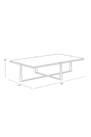 Rectangular White Marble Coffee Table | Splendido Cowell | Oroa.com