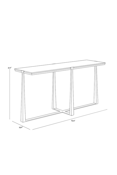 Modern European furniture - White Marble Console Table - www.oroa.com