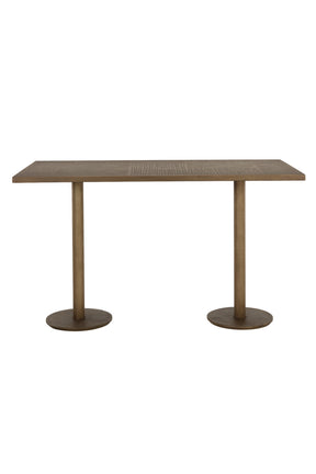 Antique Brass Rectangular Bar Table by Splendido Corina Dining Table