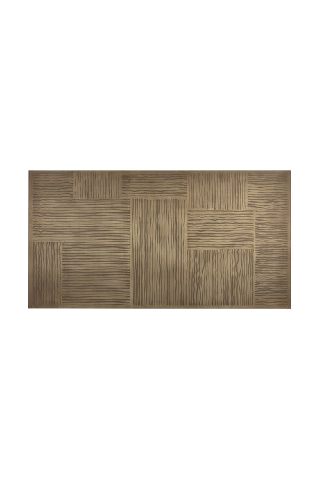 Modern European furniture - Antique Brass Rectangular Bar Table - www.oroa.com