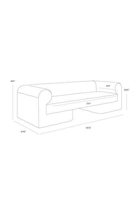  Modern European furniture Dark Gray Contemporary Sofa - www.oroa.com