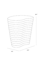 Modern European furniture - Black Ridged Indoor/Outdoor End Table - www.oroa.com