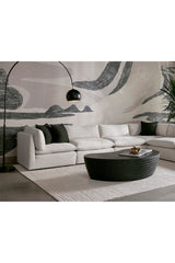Modern European furniture - Black Curved Indoor/Outdoor Coffee Table - www.oroa.com