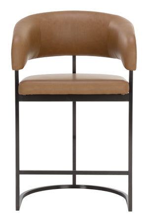 Modern European furniture - Brown Cantilevered Counter Stool - www.oroa.com