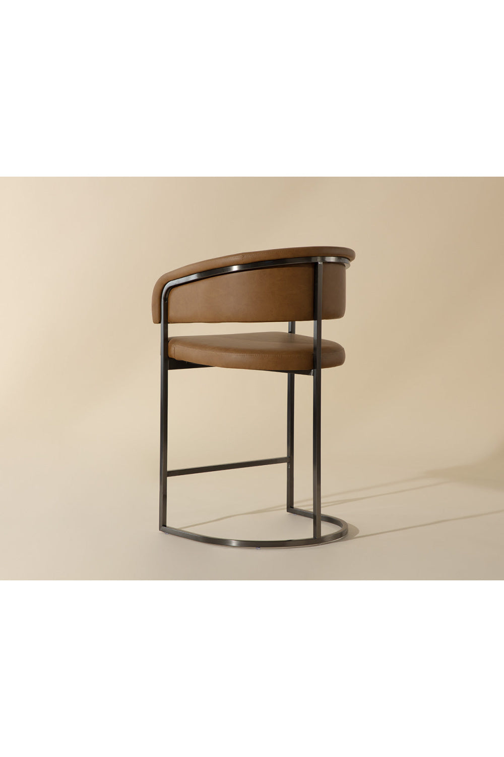 Modern European furniture - Brown Cantilevered Counter Stool - www.oroa.com
