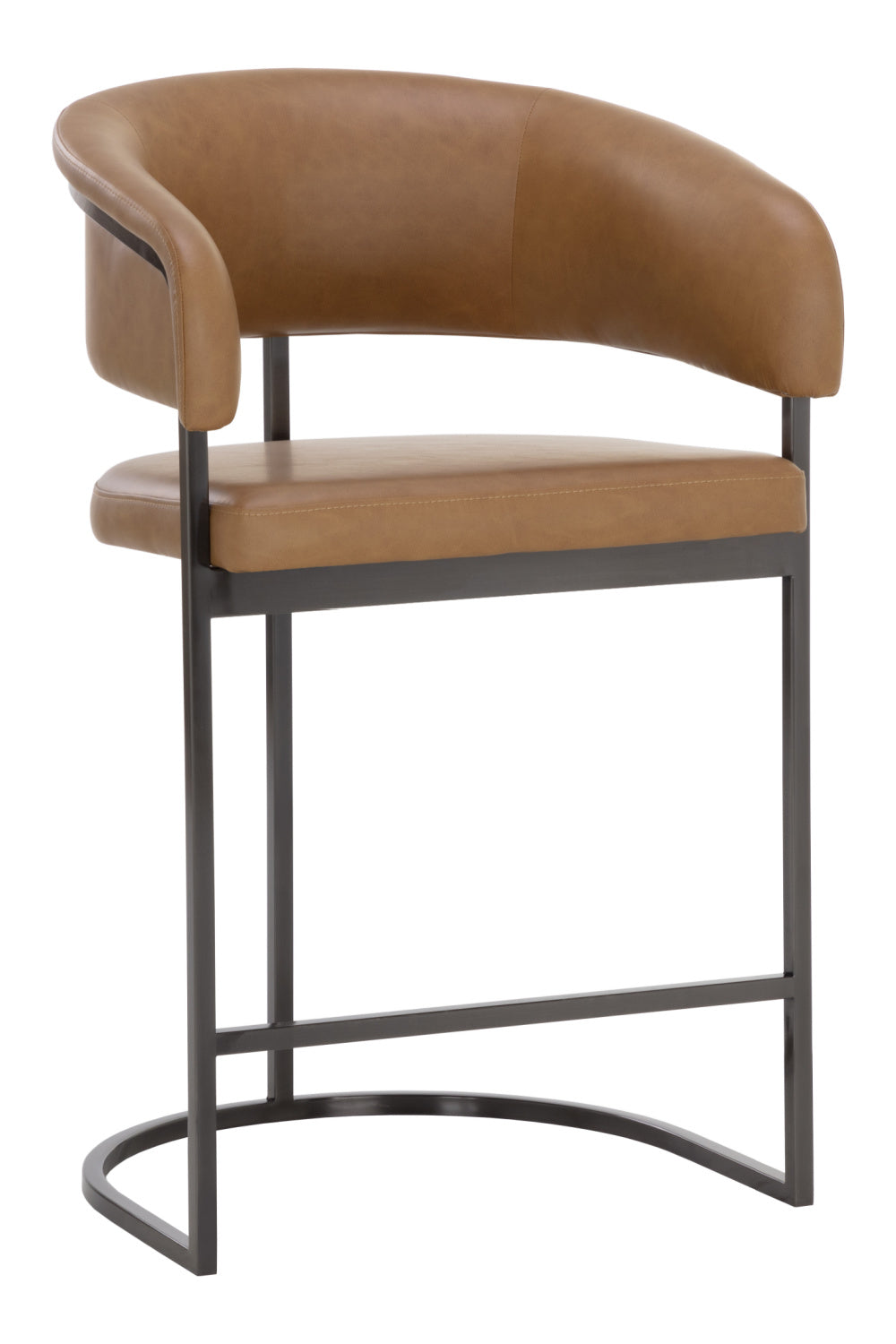 Modern European furniture - Brown Cantilevered Counter Stool - www.oroa.com