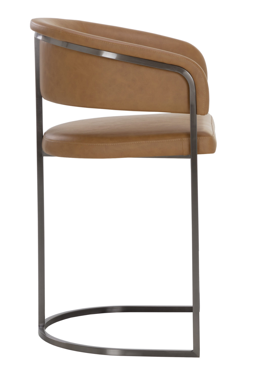 Modern European furniture - Brown Cantilevered Counter Stool - www.oroa.com