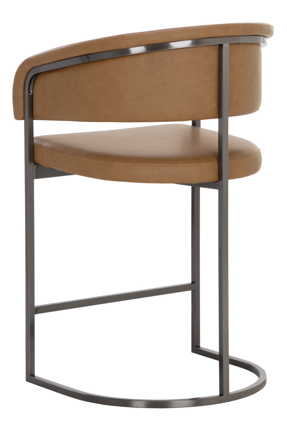 Modern European furniture - Brown Cantilevered Counter Stool - www.oroa.com