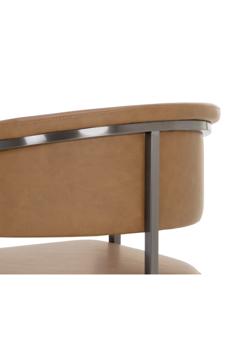 Modern European furniture - Brown Cantilevered Counter Stool - www.oroa.com